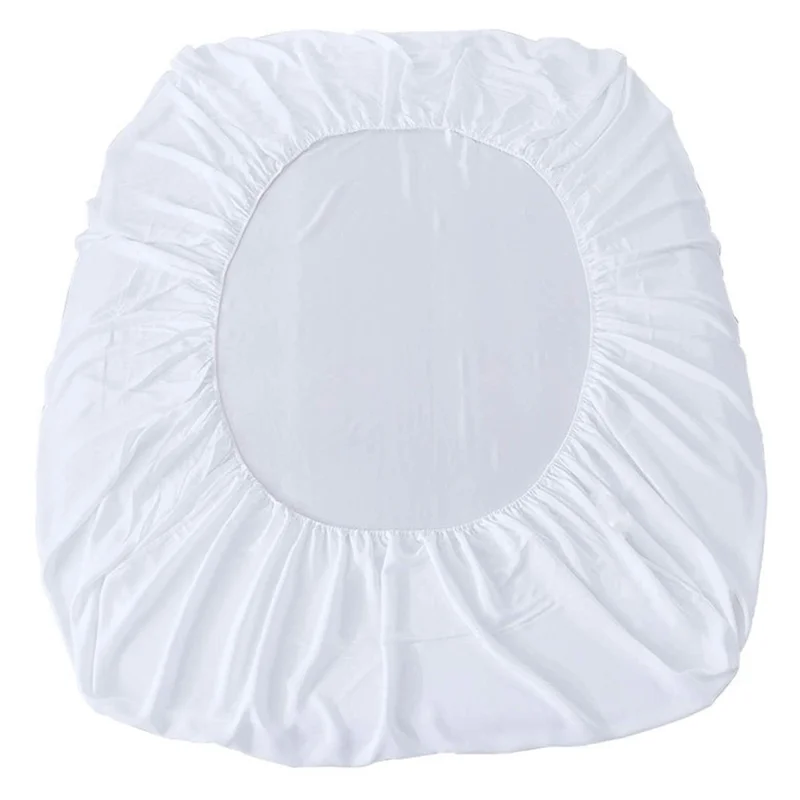 CL011 3Pcs / Set 150x200+30cm Elastic Mattress Cover Waterproof Fitted Sheet + 2 Pillow Case - Red