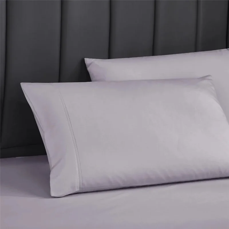 JT013 Twin Sheet + Fitted Sheet + 1 Pillowcase Brushed Fabric Solid Color Bedding Set - Light Grey
