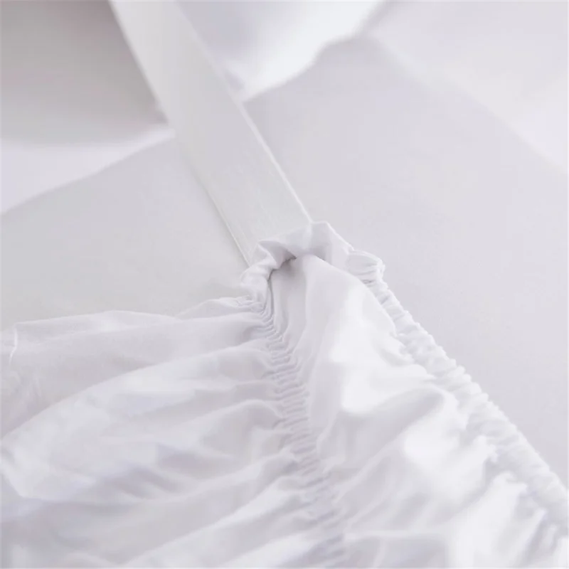 CQ002 120x200+40cm Solid Color Pleated Bed Skirt Elastic Band Dust-proof Bed Skirt - CQ002-6