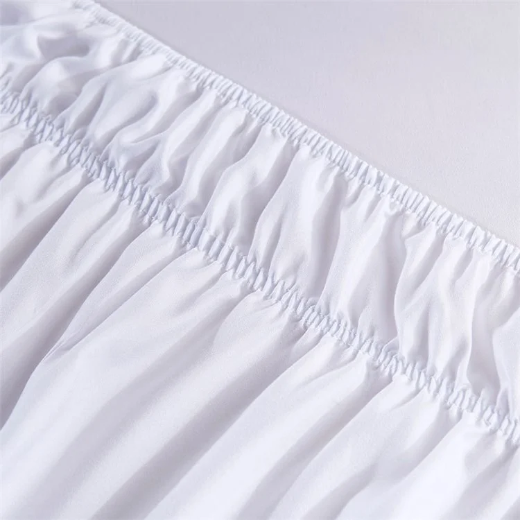 CQ002 200x200+40cm Stylish Pleated Bed Skirt Elastic Band Anti-dust Bed Skirt - CQ002-35