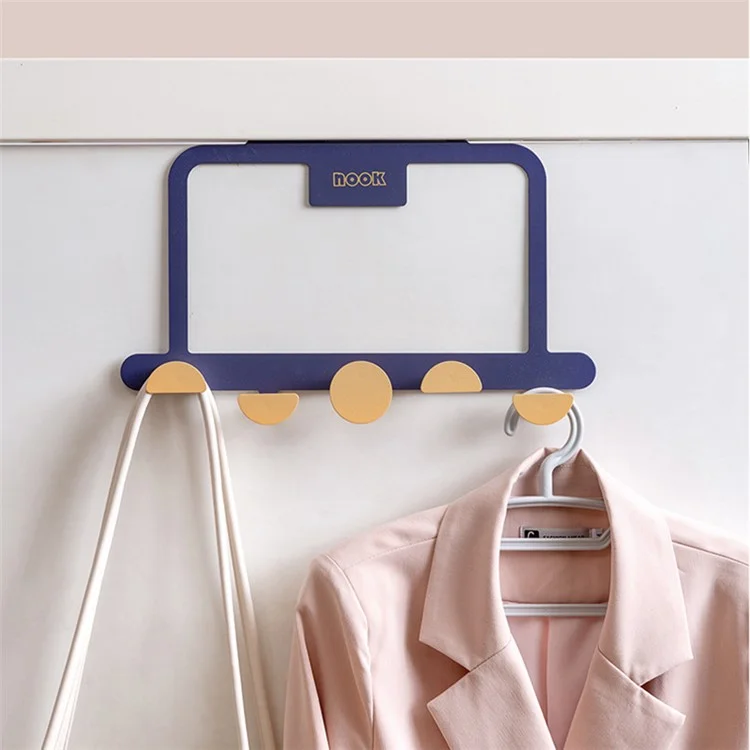 MTAM MT002 Coat Hat Hanger Carbon Steel Adesivi Over The Door Gancio da Bagno - Blu