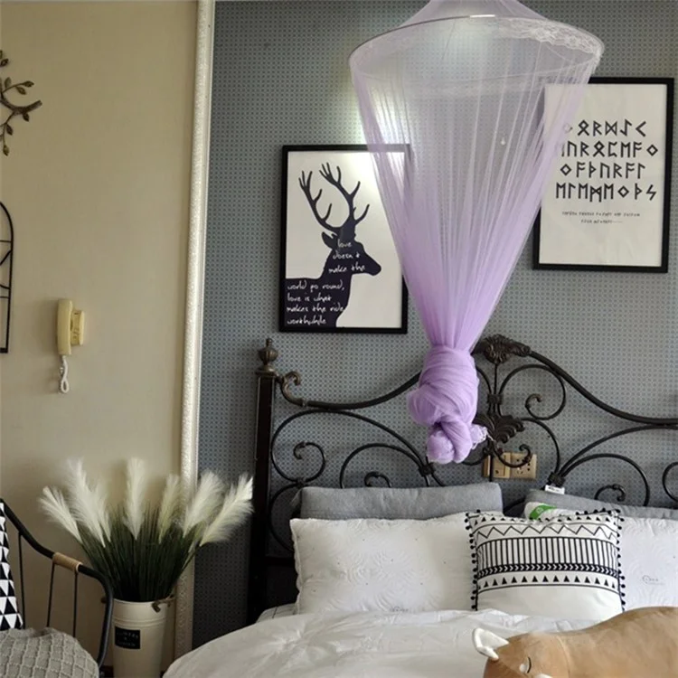 Mosquitera de poliéster para cama de 1,8-2M, dosel para cama - Morado
