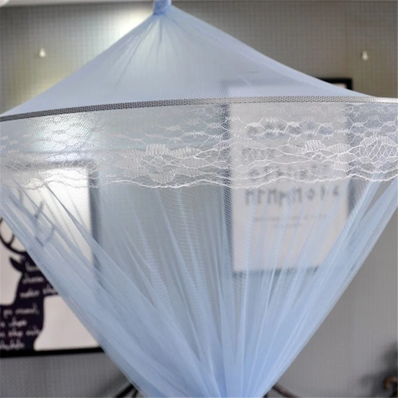 1.5-1.8M Bed Canopy Curtain Polyester Netting Mosquito Net for Kids Adults - Grey