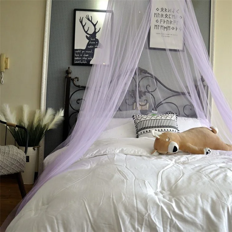 Moustiquaire suspendue respirante de grande taille 2M Lit Rideau à baldaquin en polyester - Blanc