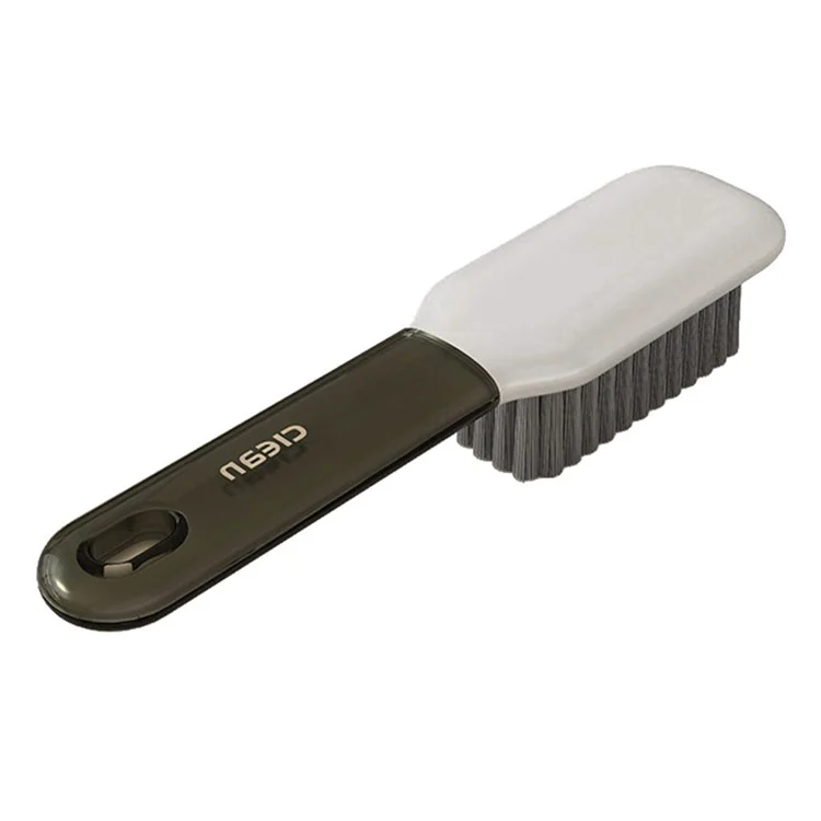 Escova de cerdas de PP+PC com empunhadura ergonômica para limpeza de sapatos/roupas - Escova de sapatos/Cinza