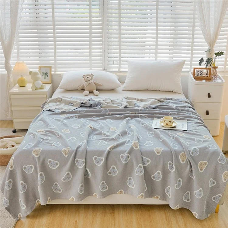 200x230cm Class A Cotton Gauze Blanket Summer Towel Quilt Air Conditioning Blanket - Cookie Bear