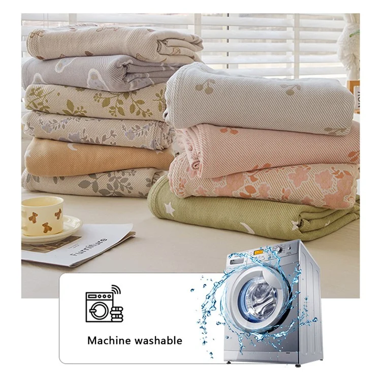 180x200cm Class A Cotton Gauze Blanket Home Summer Towel Quilt Air Conditioning Blanket - Cookie Bear