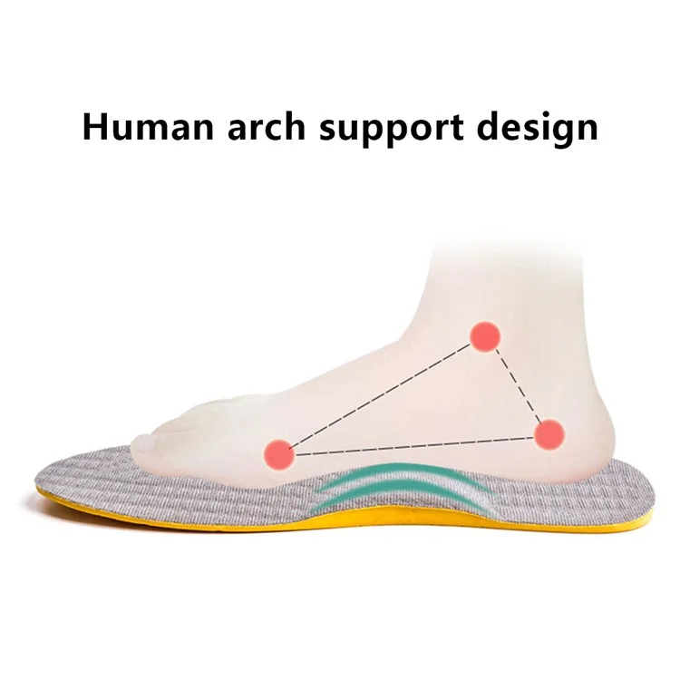 1 Pair Orthopedic Insole Arch Support for Flat Feet Plantar Fasciitis Pads - Grey / 32-34