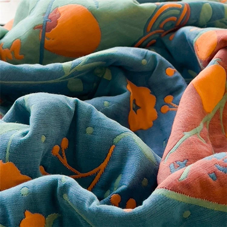 K-70 3-Piece Bedding Set 200x230cm Cotton Blanket Towel Quilt + 2 Pillow Covers - Elegant Style