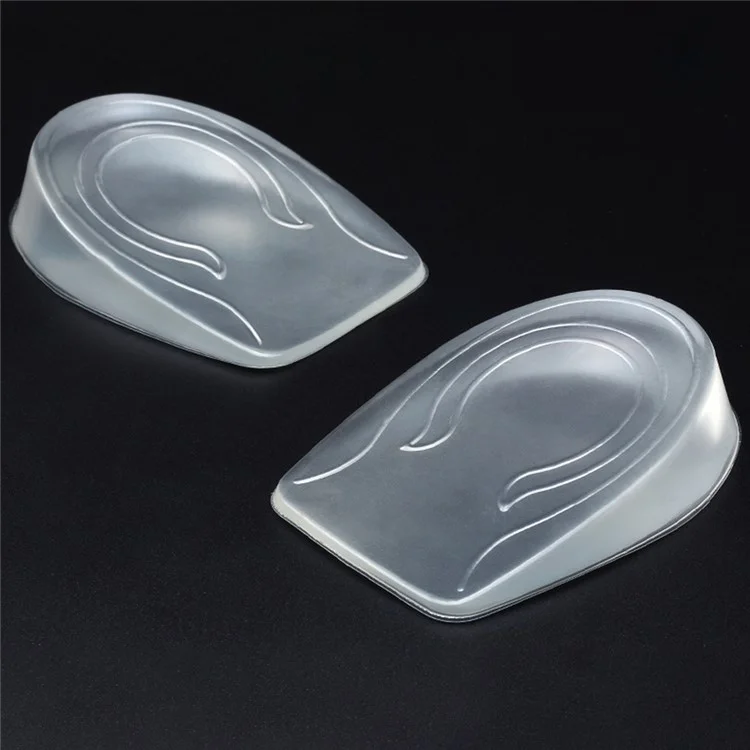 1 Pair 2cm Silicone Heel Support Heel Lifts Height Shoe Pads for Men