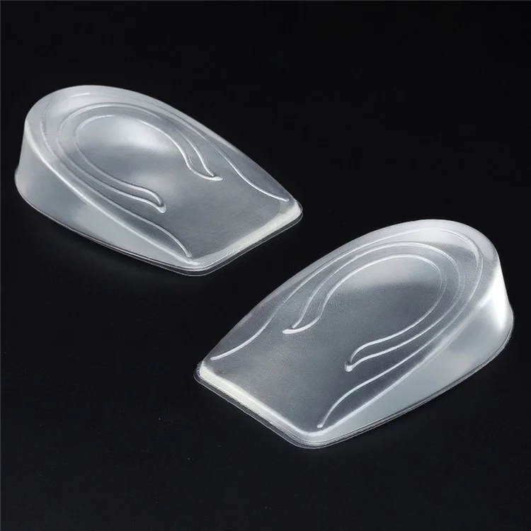 1 Par de Elevadores Invisíveis de Silicone de 2cm, Almofadas de Calcanhar para Mulheres