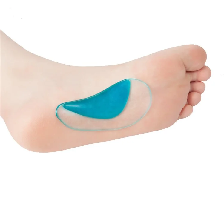 1 Paar Silikon-Bogenunterstützungs-Einlegesohlen Blau Plantar-Fasziitis-Orthopädische Stützkissen - S