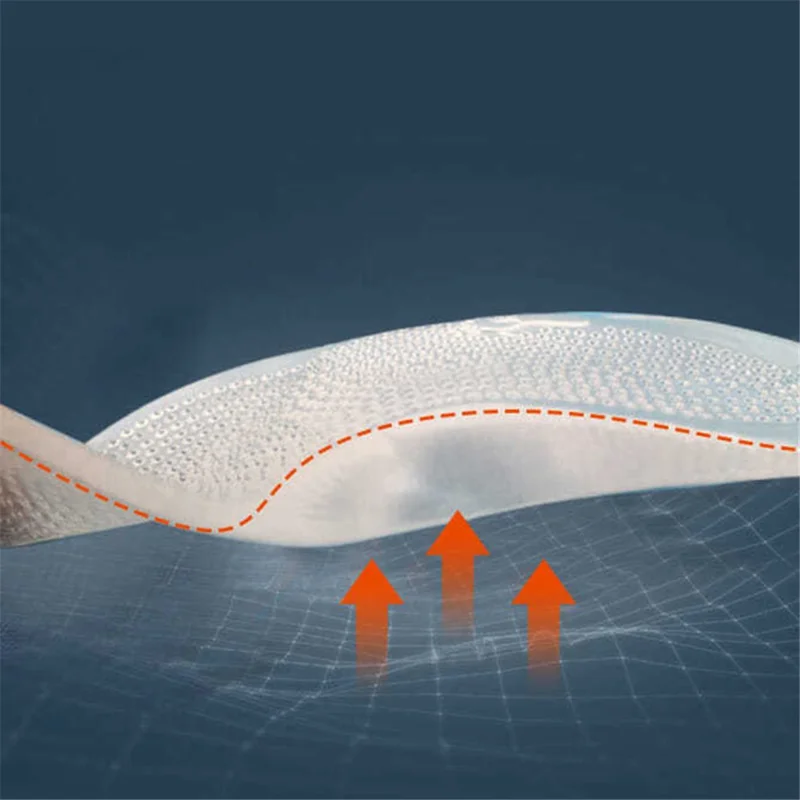 1 Pair Silicone Arch Support Insole Gel Pads Flat Foot Support Adhesive High Heel Inserts Pain Relief - S