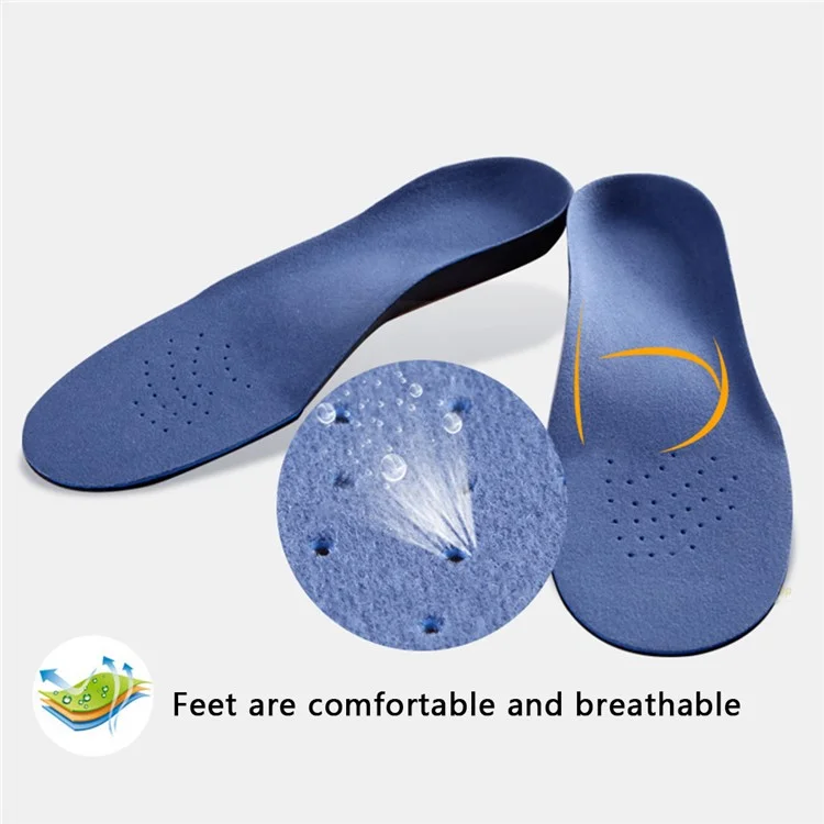 XD-177 1 Paire de Semelles Sport EVA Absorption des Chocs Respirantes Support de la Voûte Plantaire Orthétiques - XS / 34-37