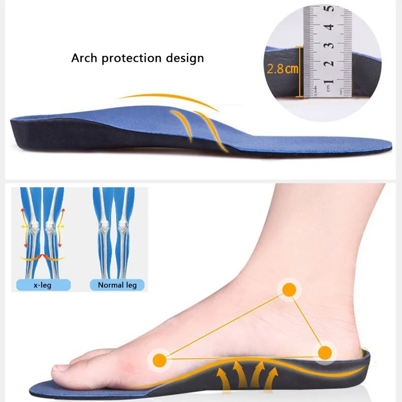XD-177 1 Pair EVA Sport Insoles Shock Absorption Breathable Arch Support Orthotic Insoles - S / 38-40