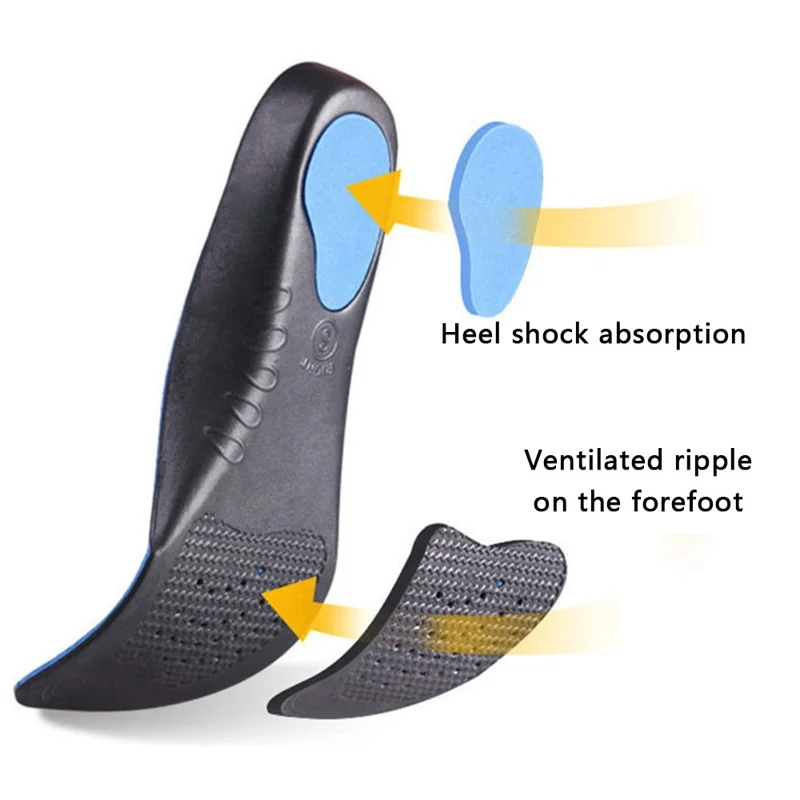 XD-177 1 Pair EVA Sport Insoles Shock Absorption Breathable Arch Support Orthotic Insoles - M / 41-43