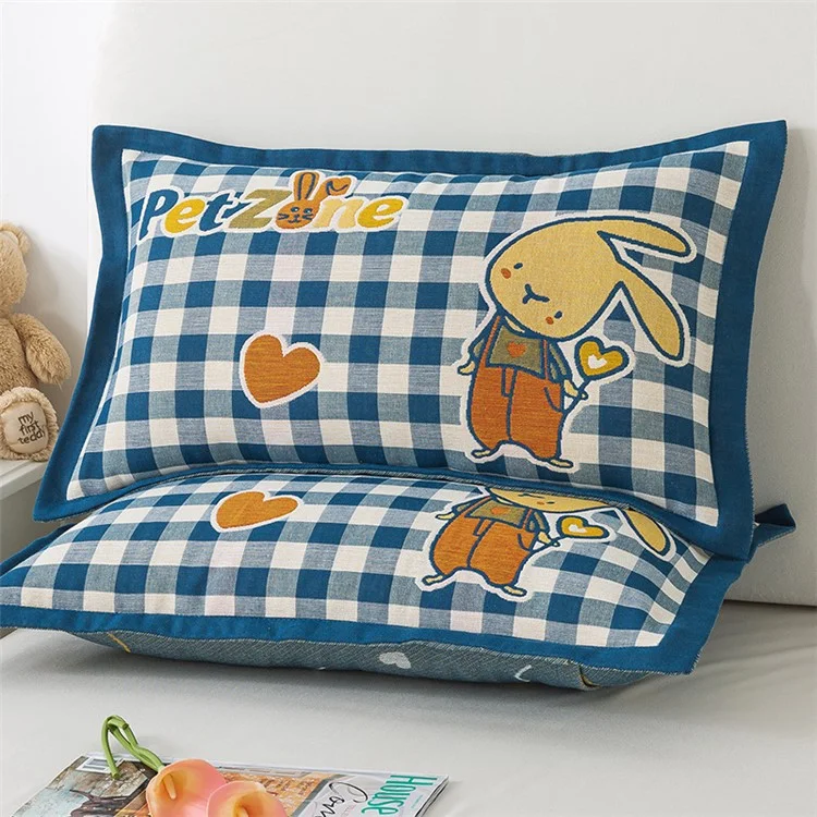 35cmx55cm 1pc Cartoon Muster Kissenbezug Kinder Baumwollkissenabdeckung - Kaninchen