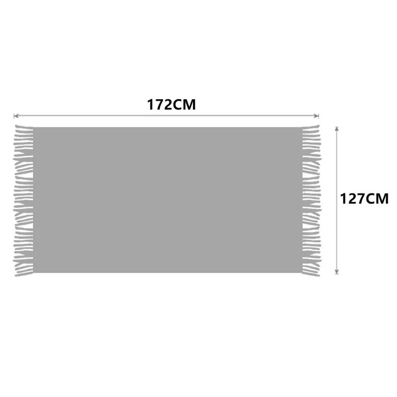 JB004 127x172cm Sofa Throw Blanket Four Seasons Hollow Design Knitted Blanket - Ginger