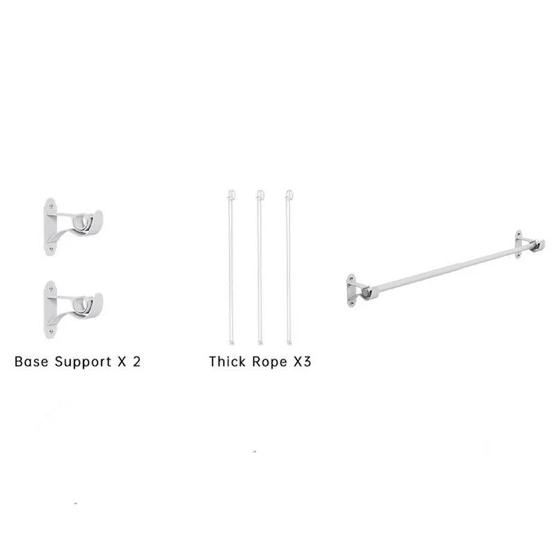 001- ZJ-YXH001 Set of 3 Hanging Flower Pot Wall-Mounted Gardening Plant Hangers with Extendable Rod - Gold+Cone Shape