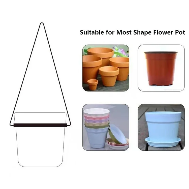 001- ZJY-PT3 Hanging Flower Pot Holder Plant Moving Plant Planters (ensemble de 3) - Bague de Bassin Doré