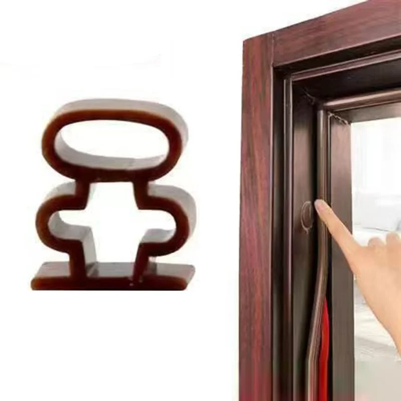 6m 10x12mm Silicone Rubber Door Sealing Strip Self-Adhesive Door Frame Seal Stripping - Brown