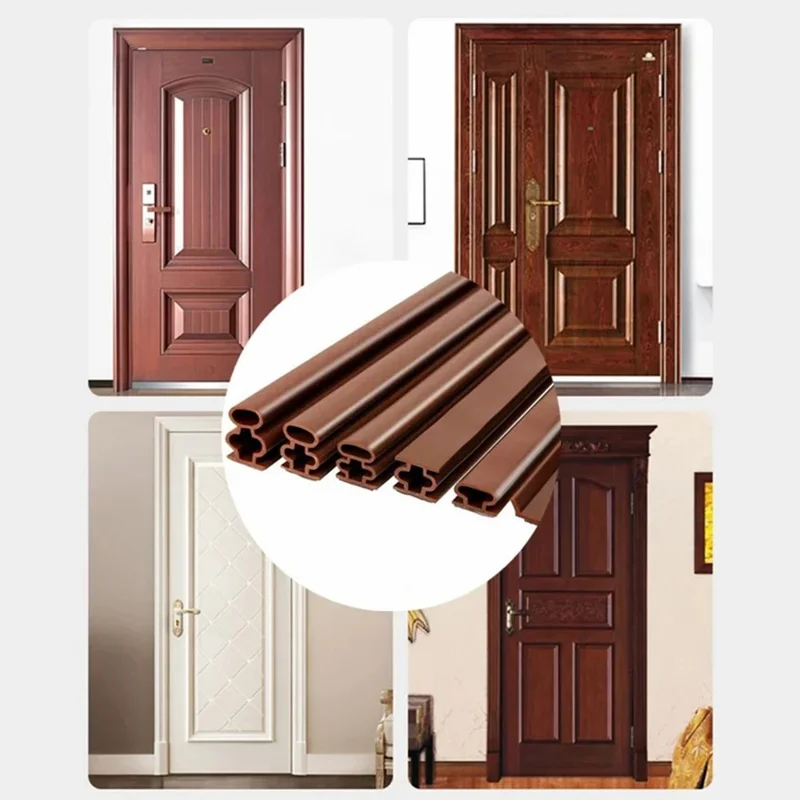 6m 10x10mm Silicone Rubber Door Sealing Strip Self-Adhesive Door Frame Seal Strip - Brown