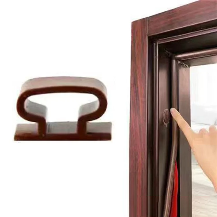 6m 10x6mm Silicone Rubber Door Frame Gap Blocker Soundproof Self-Adhesive Door Frame Seal Strip - Brown