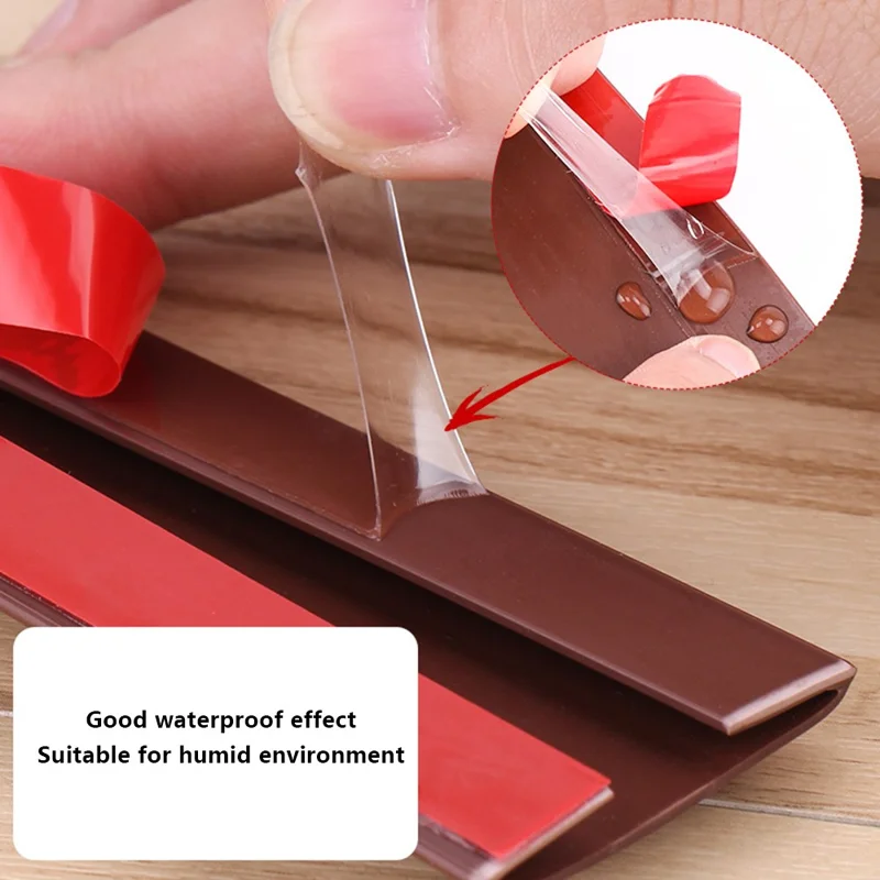 DINGGU Door Bottom Guard Seal Strip Home Door Bottom Wind Blocker PVC Adhesive Strip - White