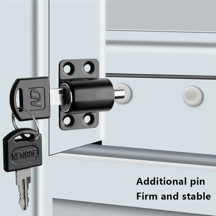 Limiter Safety Lock Window Bars Safety Limit Sliding Door Stop Anti Slip Security Lock - Silver