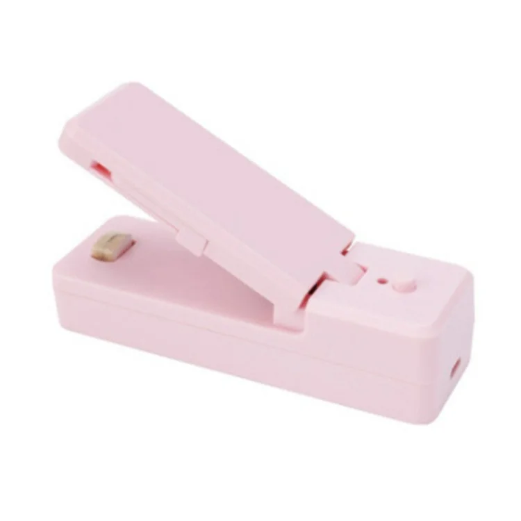 WSL-03 Mini Bag Sealer 2 in 1 Portable Bag Heat Sealing Machine and Cutter - Pink