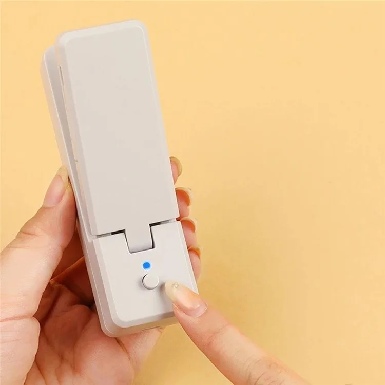 WSL-03 Mini Bag Sealer 2 in 1 Portable Bag Heat Sealing Machine and Cutter - Grey