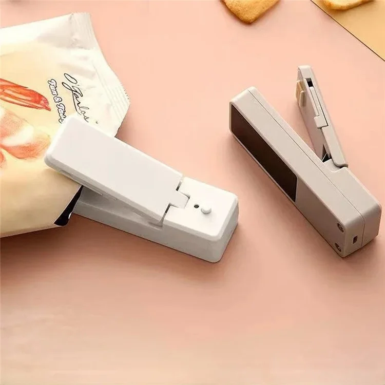 WSL-03 Mini Bag Sealer 2 in 1 Portable Bag Heat Sealing Machine and Cutter - Grey