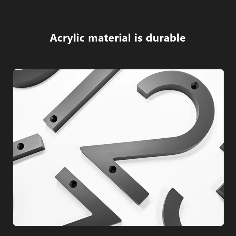 6 Pulgadas / Números de Casa Flotante 3D Acrílico de 152 mm Números de Dirección de la Calle al Aire Libre Placas - 0