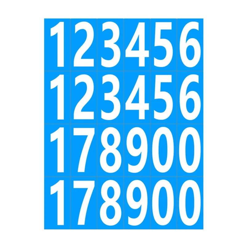 Étiquettes numériques 5 x 2,5 cm avec adhésif thermofusible - Bleu / Blanc