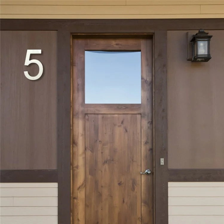 6-inch  /  152mm 3D Floating Numbers Acrylic Outdoor Street Address Sign Plates, Ceramic White - 7