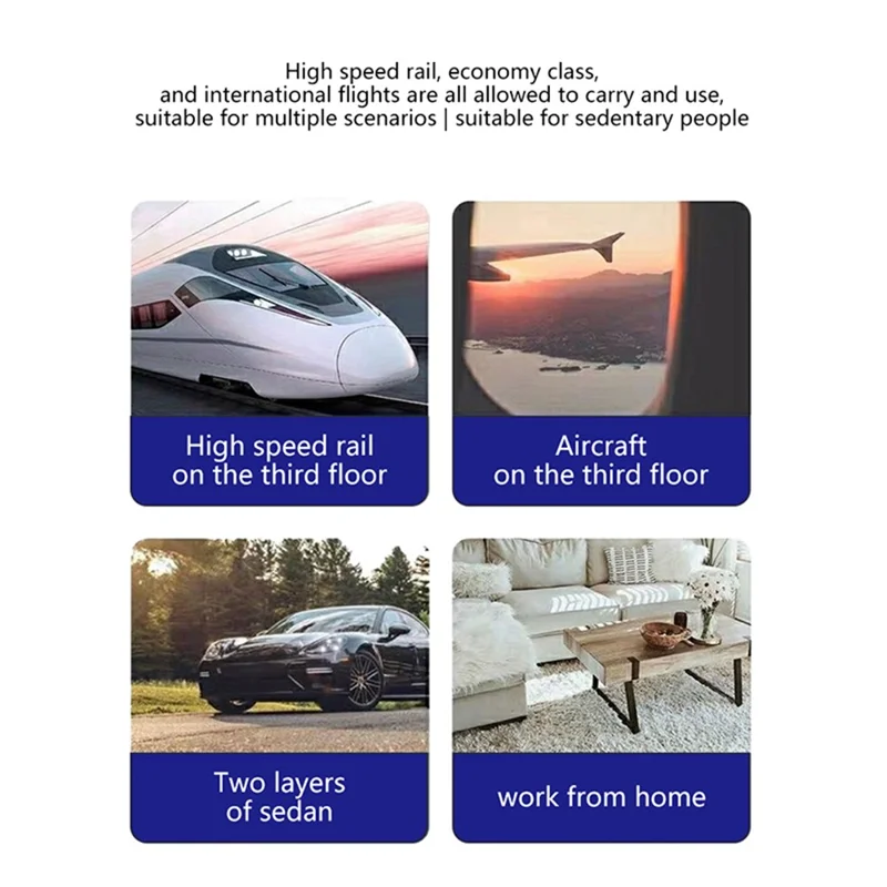 PVC Flocking Sleeping Leg Cushion Inflatable Travel Foot Rest Pillow Foot Pad - Peacock Blue