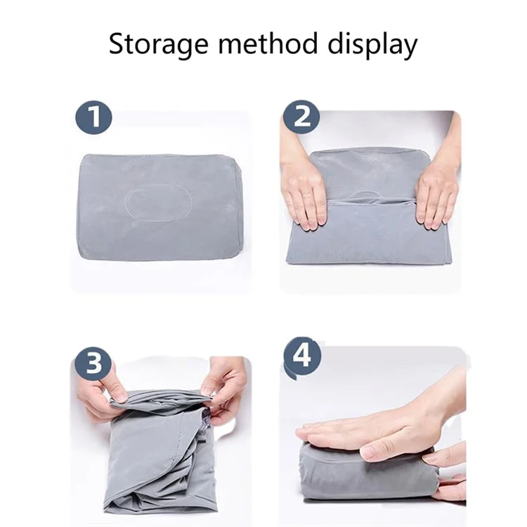 PVC Flocking Sleeping Leg Cushion Inflatable Travel Foot Rest Pillow Foot Pad - Black