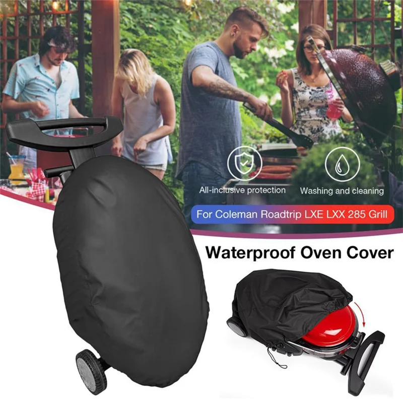 210D Oxford Cloth Grill Cover for Weber Q2000 Q200 Series Waterproof Stove Cover 90x55x27cm