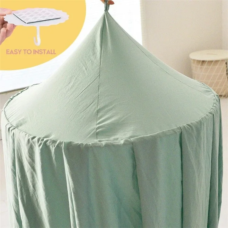 SXJ-01 65cm Princess Canopy Mosquito Net for Kids Round Dome Canopy Bed Decor - Bean Green
