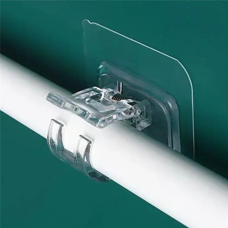YH682 2PCS Adesivo Gancio di Plastica per Barra Bar - Trasparente
