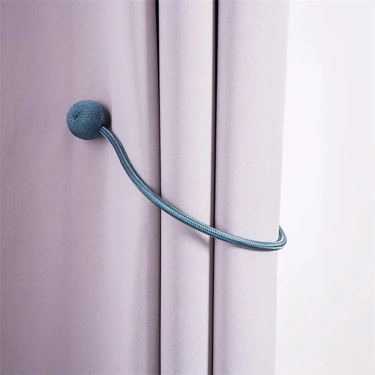 1 Pair Magnetic Curtain Tiebacks Headphone Style Holdbacks Hooks Clip for Home Bedroom Office - Red