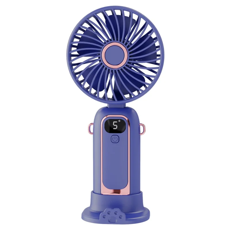 Portable Neck-Mounted Fan Rechargeable Desktop Personal Summer Cooler - Blue