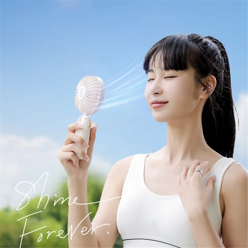 Portable Neck-Mounted Fan Rechargeable Desktop Personal Summer Cooler - Blue