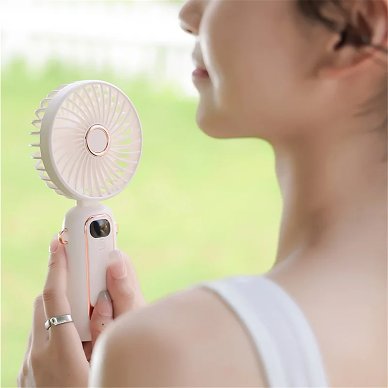 Portable Neck-Mounted Fan Rechargeable Desktop Personal Summer Cooler - Blue