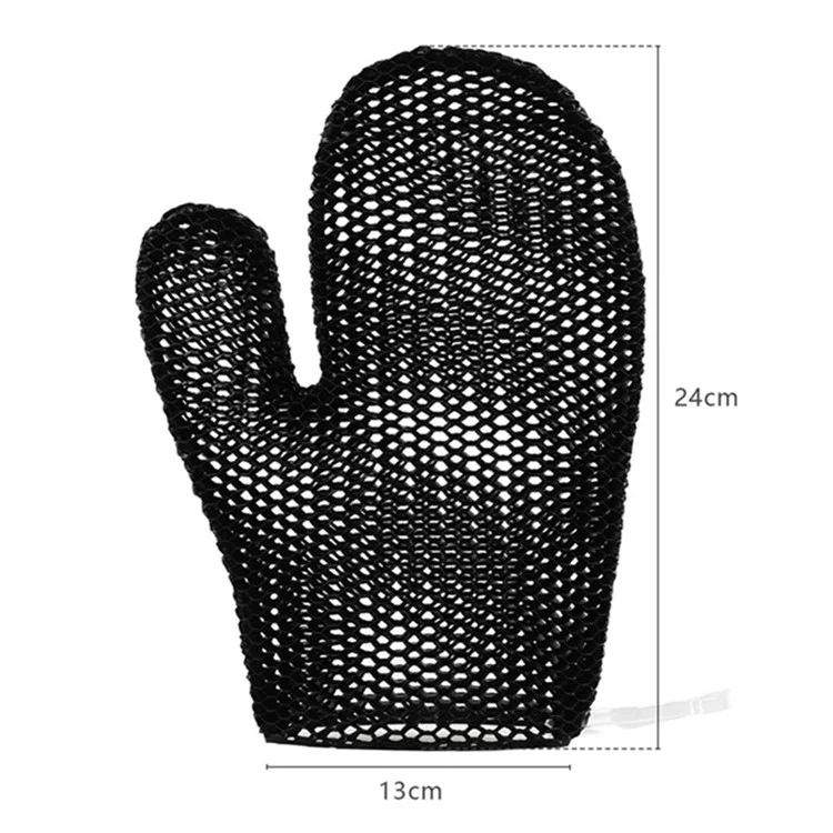 Exfoliating Bath Gloves TPU Skin Exfoliator for Body Exfoliating Body Scrub Gloves - Black