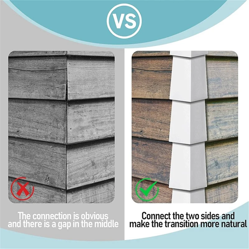 FS-2423 8Pcs Siding Corner Covers with Screws Aluminum Exterior Siding Corner Cover