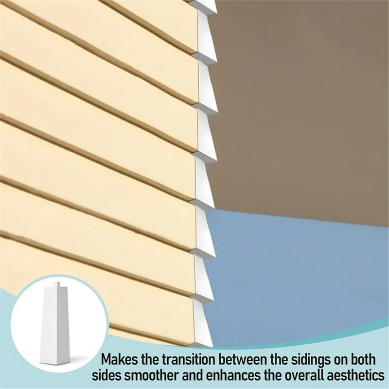 FS-2423 8Pcs Siding Corner Covers with Screws Aluminum Exterior Siding Corner Cover