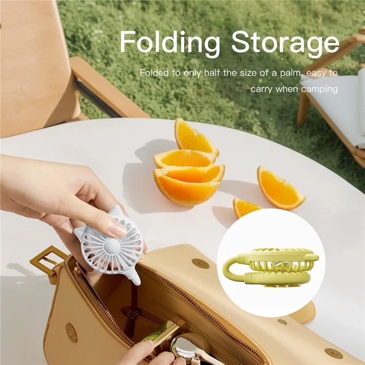 Cat Ear Design Foldable USB Fan Air Circulator Summer Cooler with Suction Cups - Yellow