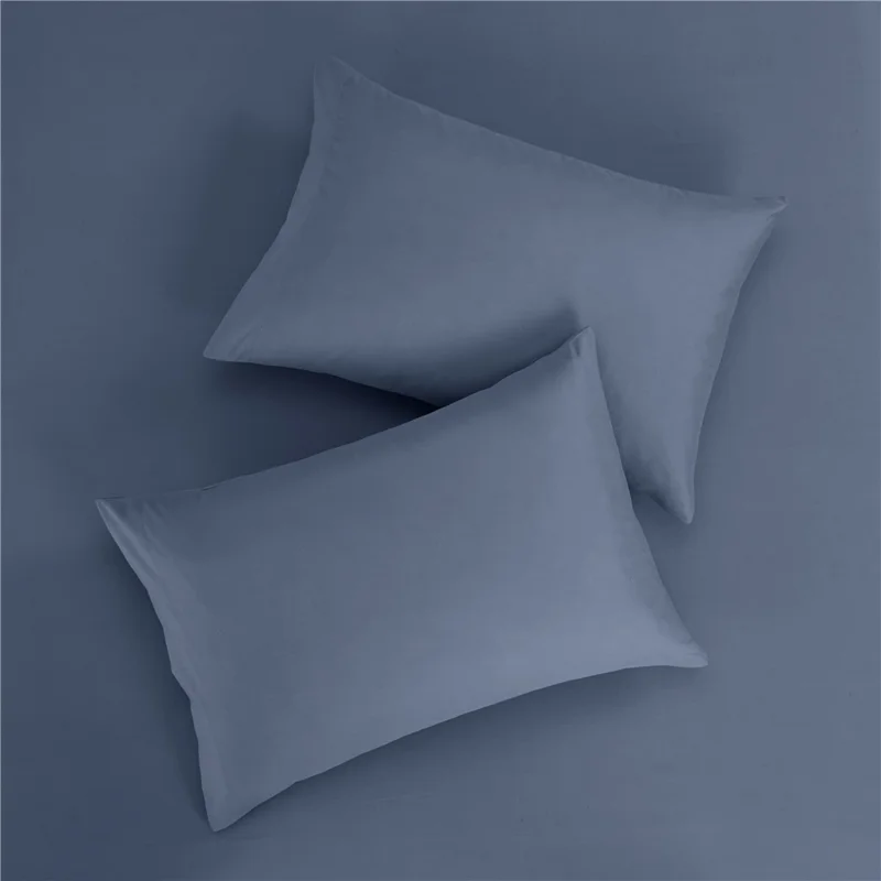 4-Piece California King Bed Flat Sheets Fitted Sheets Set Soft Fleece Pillowcases for Home Bedroom - Dusty Blue