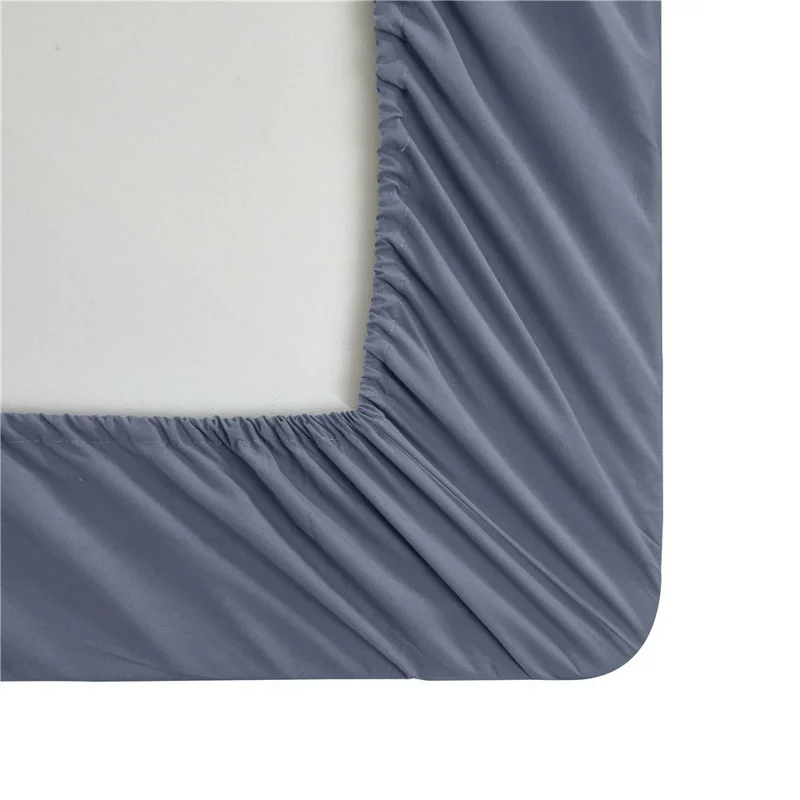 4-Piece California King Bed Flat Sheets Fitted Sheets Set Soft Fleece Pillowcases for Home Bedroom - Dusty Blue